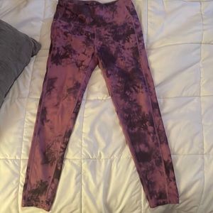 Purple Tie Die Workout Leggings